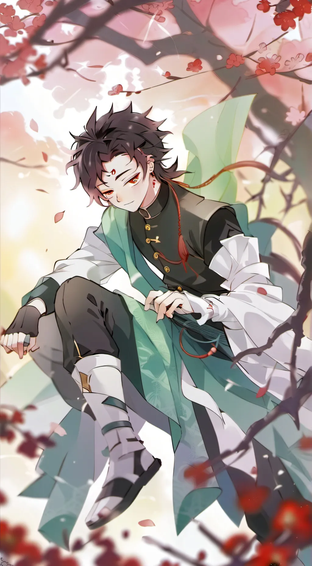 ai character: tanjiro  background