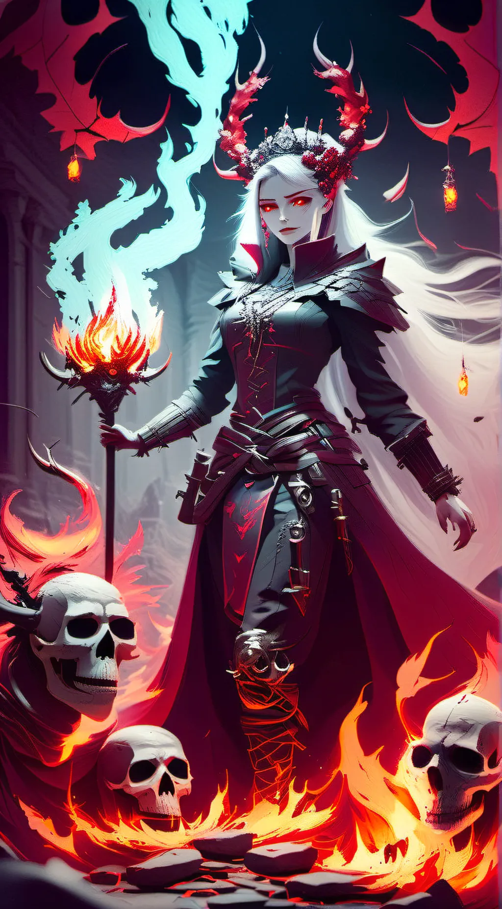 ai character: Cerise background