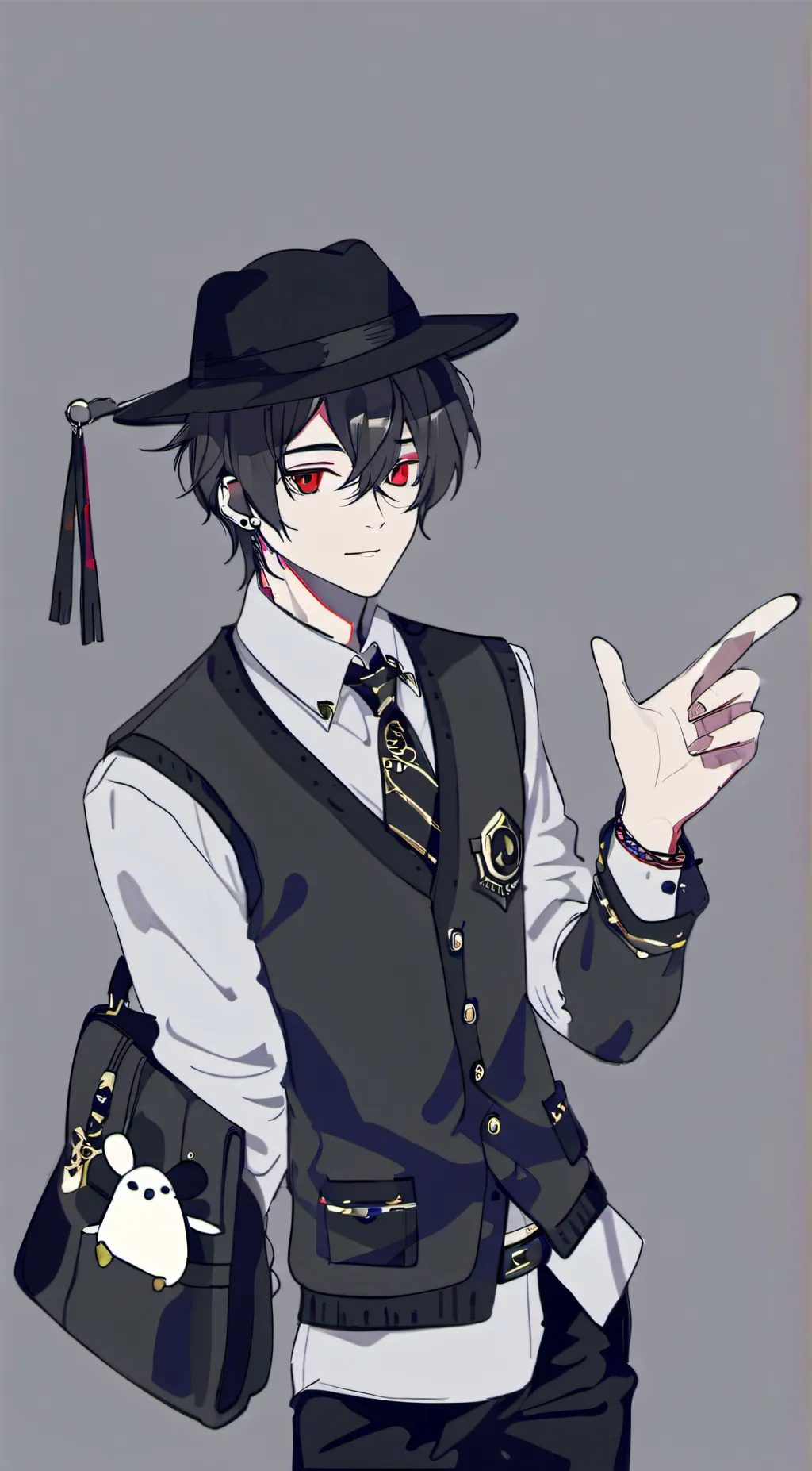 ai character: ash background
