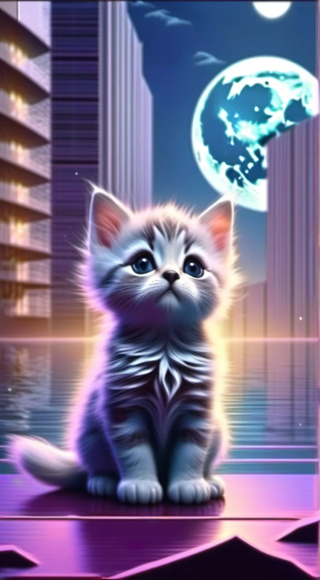 ai character: moon background