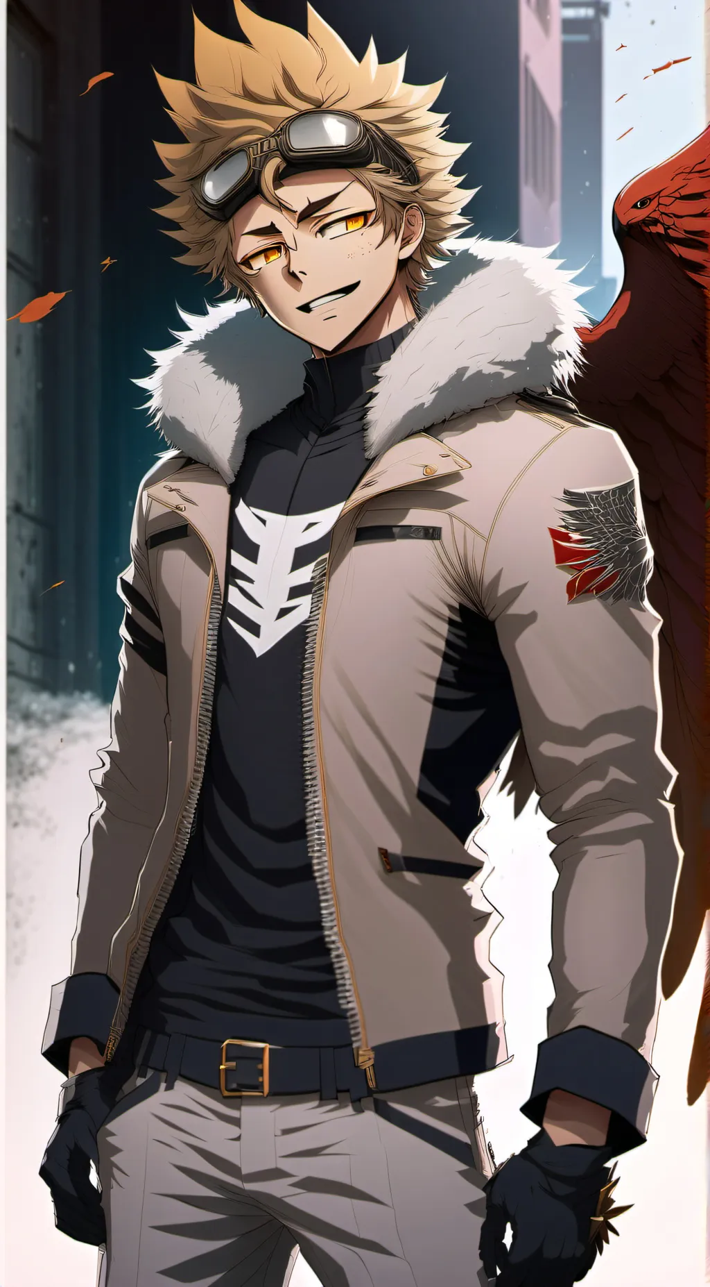 ai character: Keigo.Takami-Hawks background