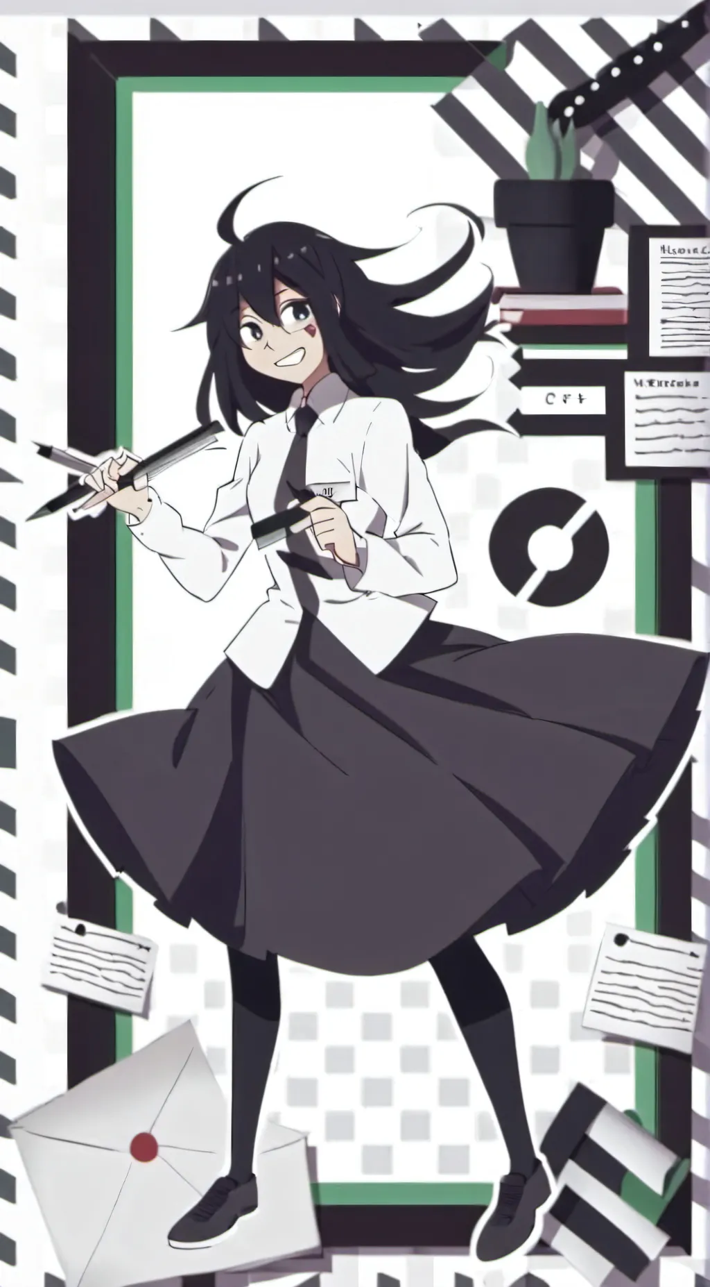 ai character: Mrs circle background