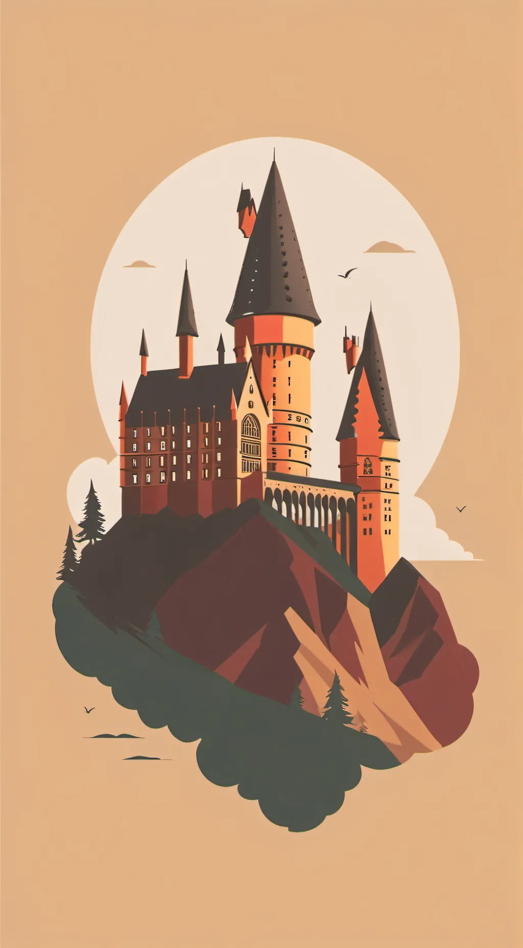 ai character: Hogwarts  background