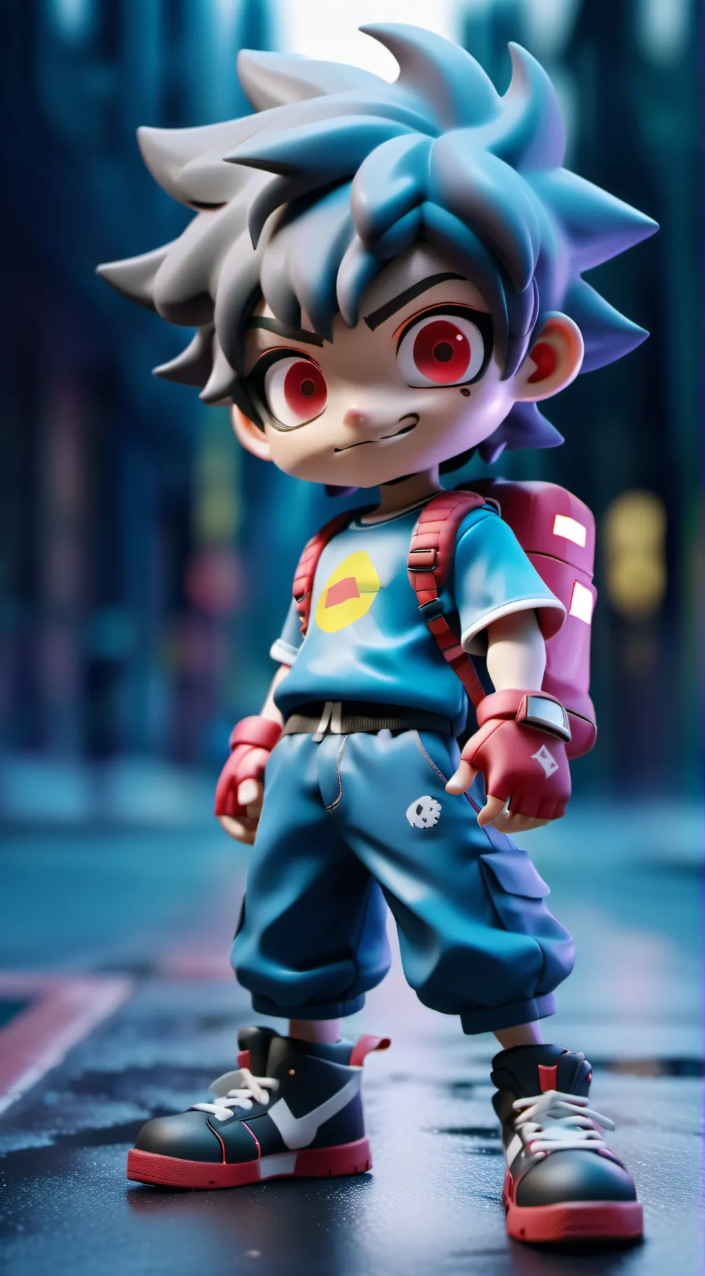 ai character: cringe kid  background