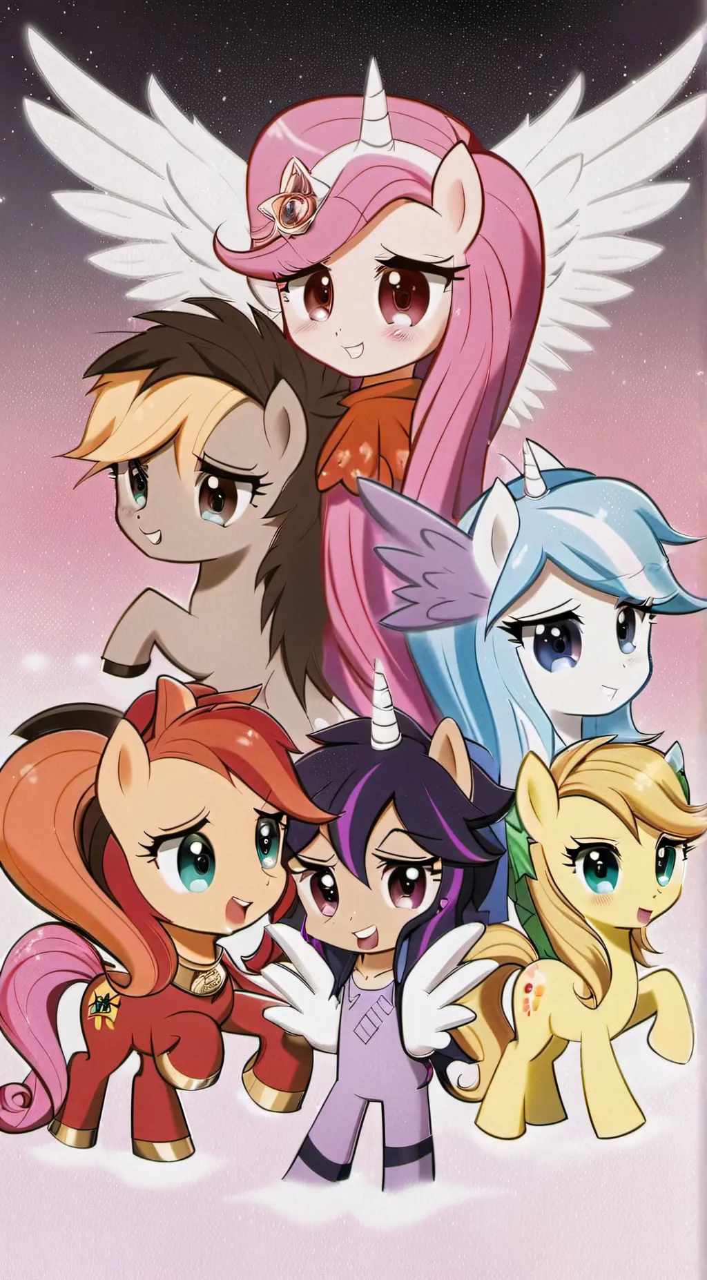 ai character: mane 6 background