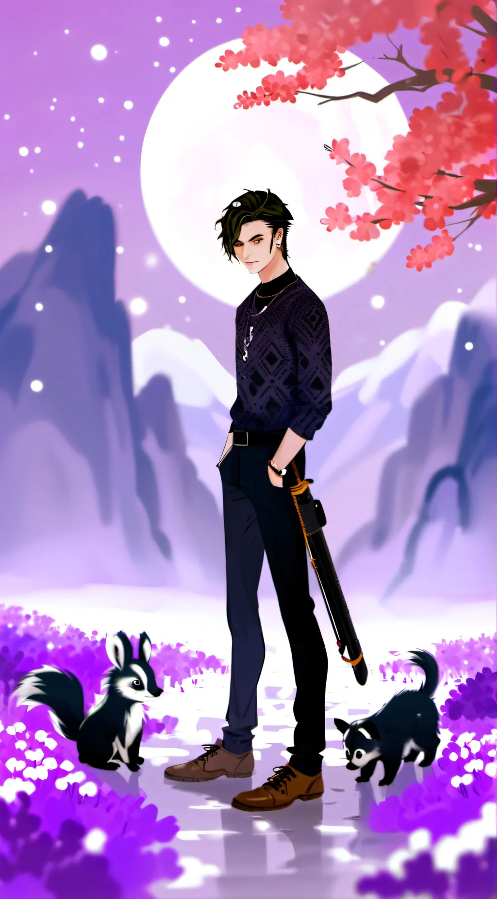 ai character: skunk background