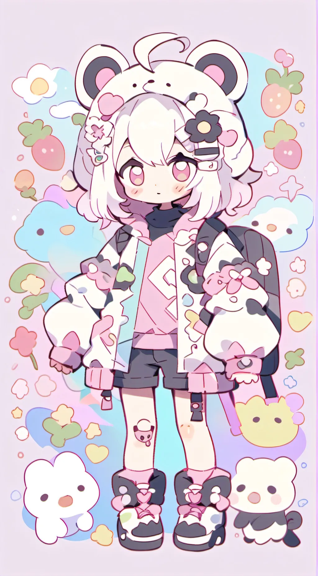 ai character: 🎂😙🥰😍😻 background