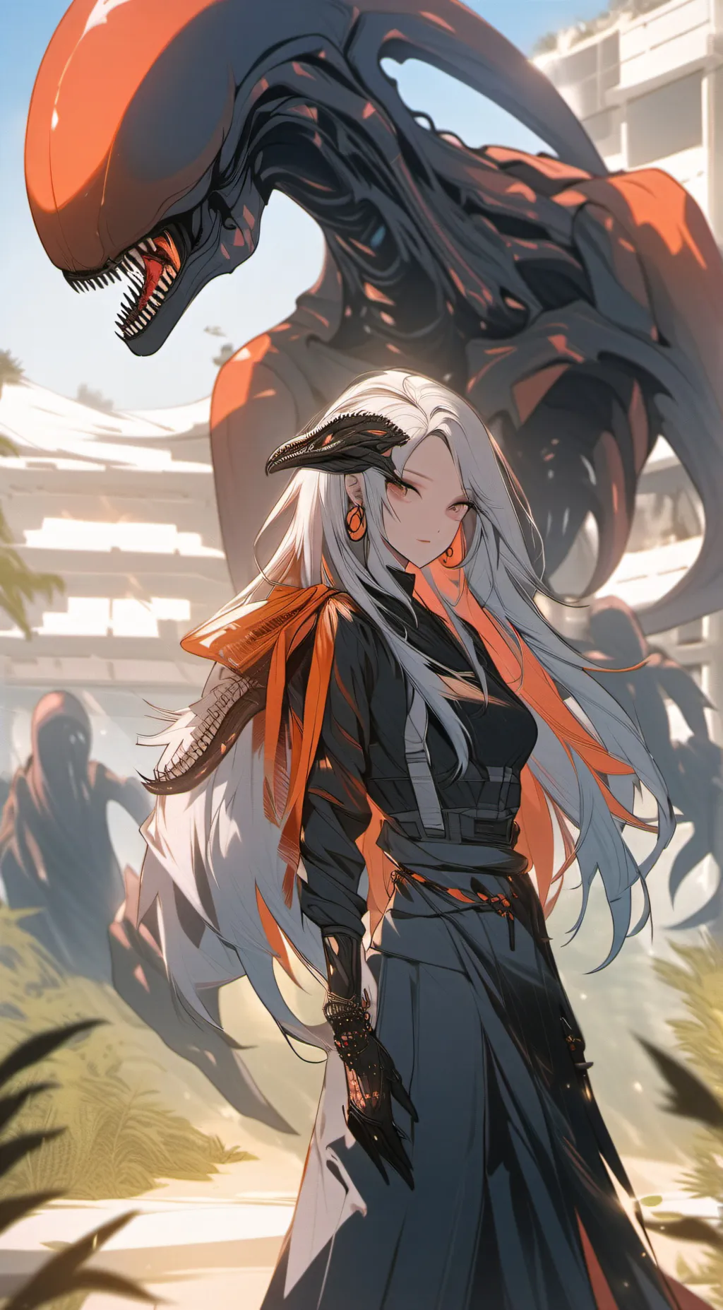 ai character: Xenomorph queen background