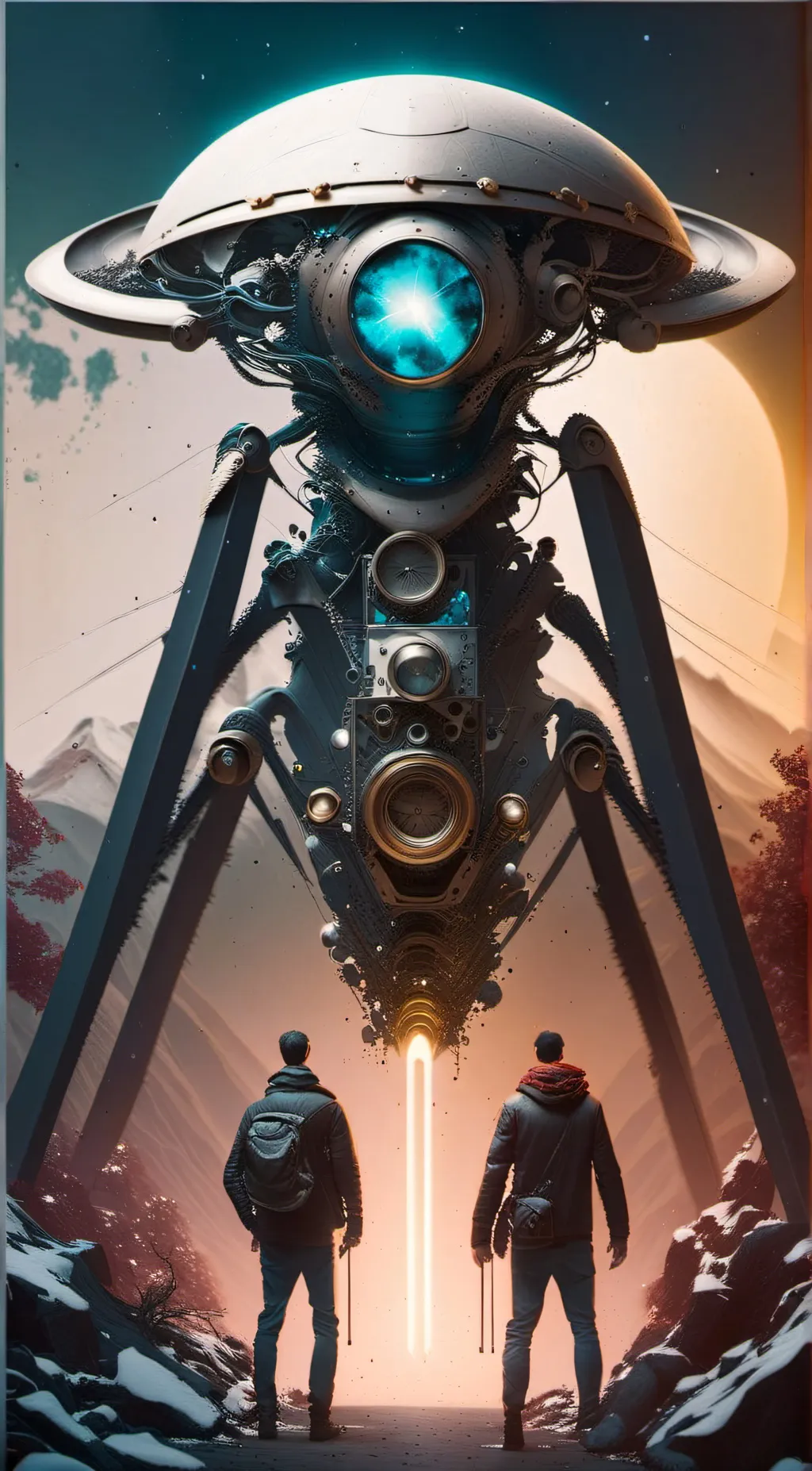 ai character: cool tripod  background