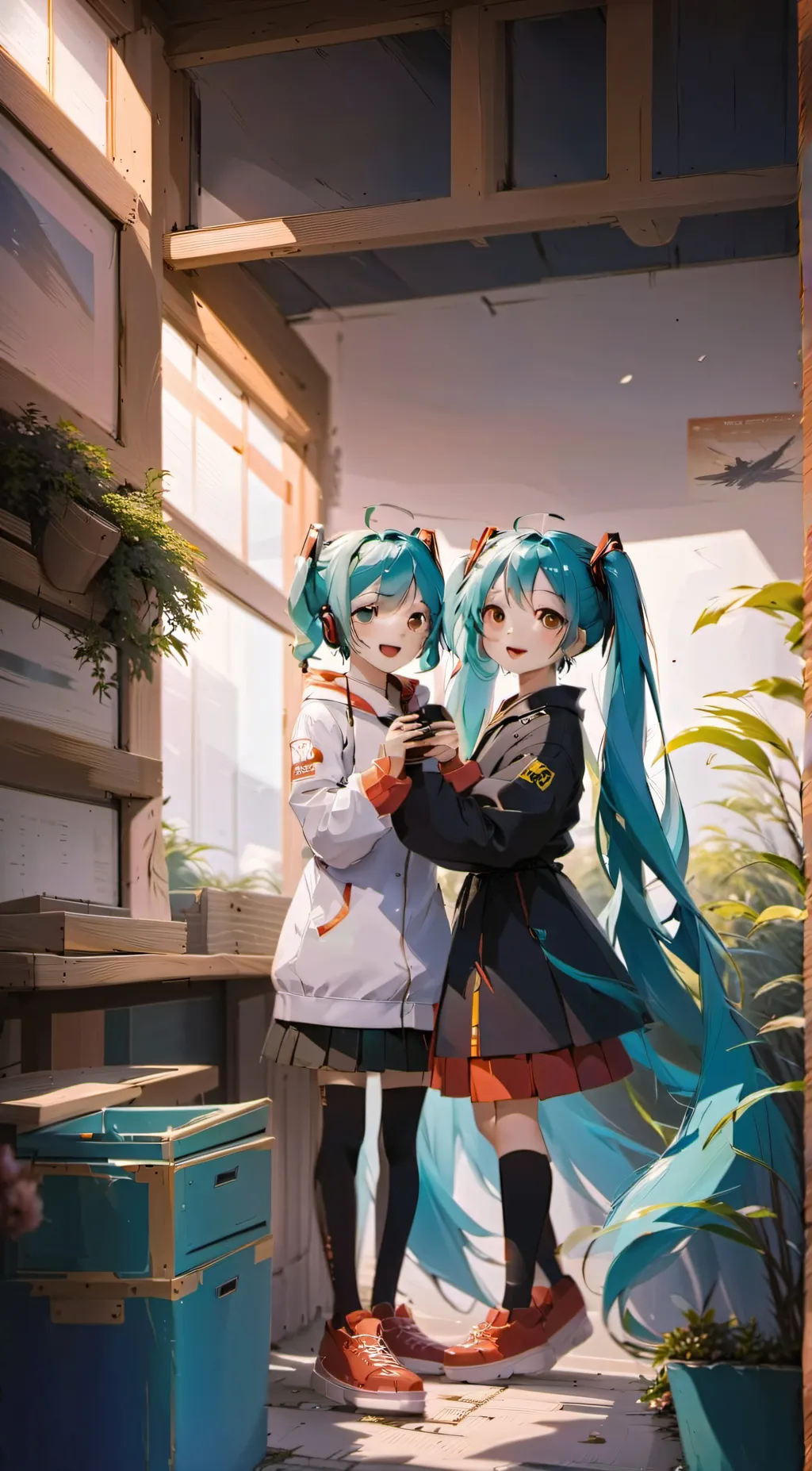 ai character: miku and haruka background