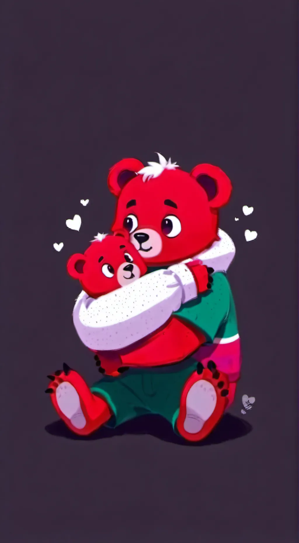 ai character: bobby bear hug background