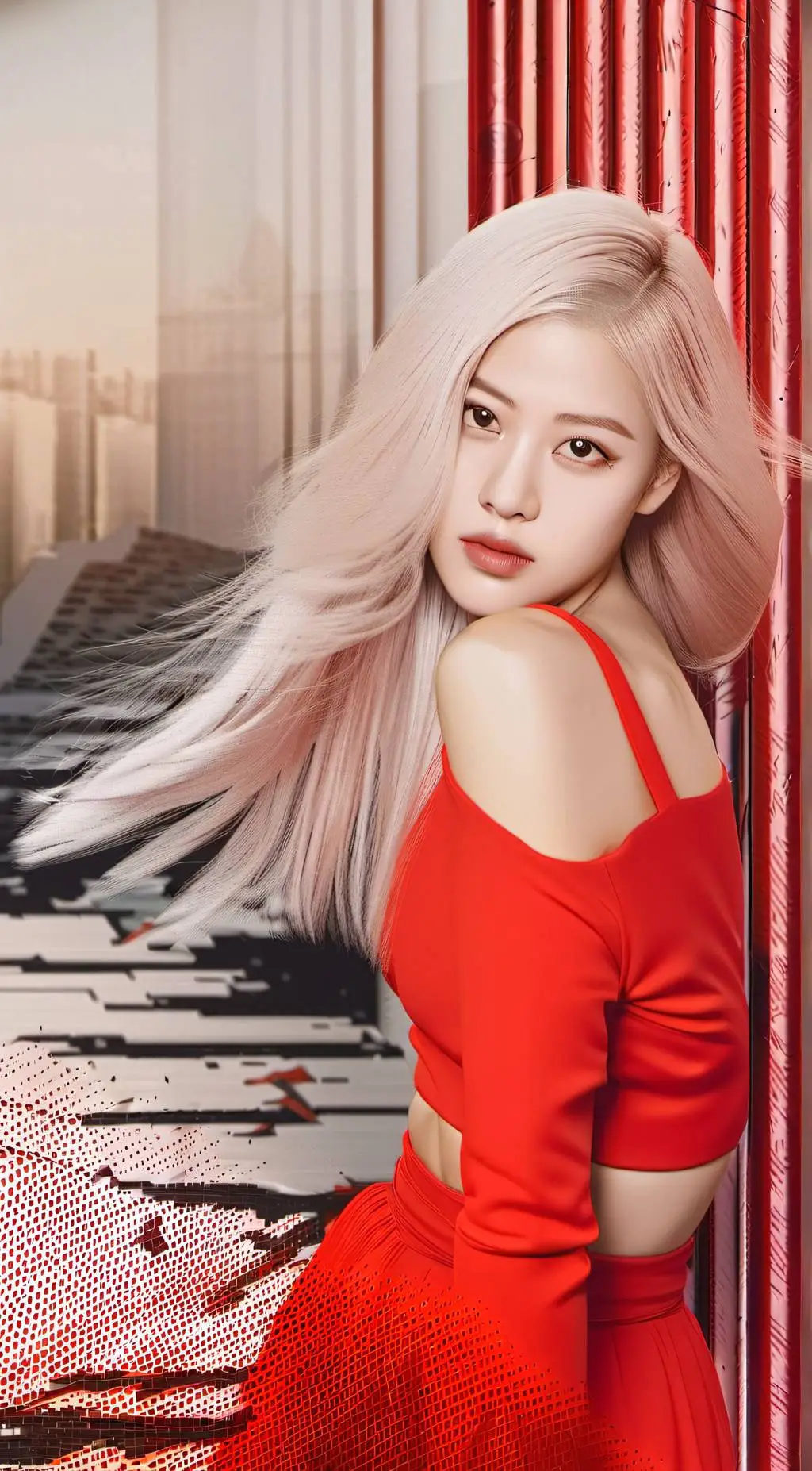 ai character: park rosé background