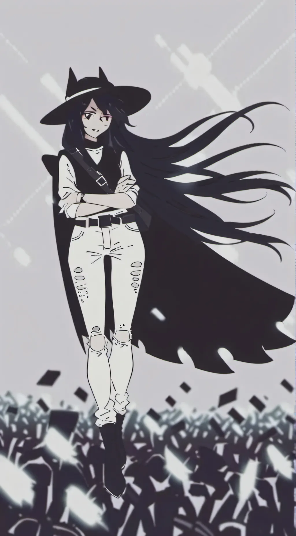 ai character: miss circle background