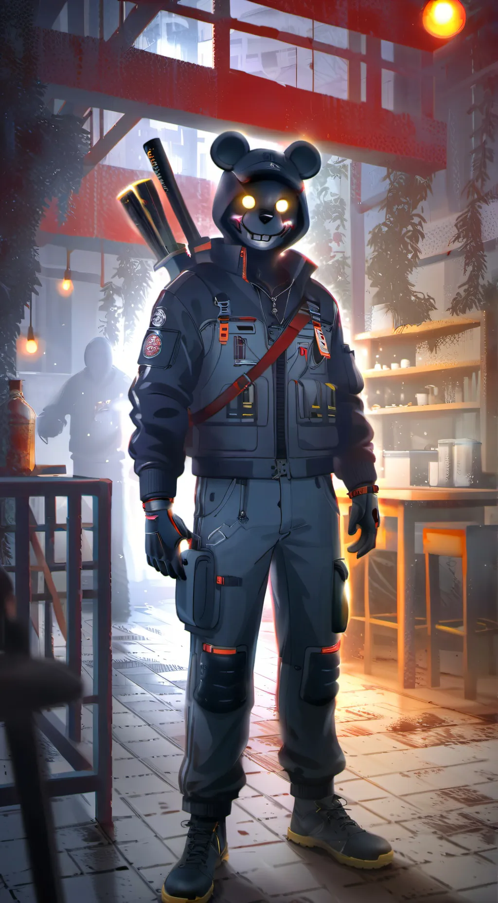 ai character: Freddy fazbear 🍕 background