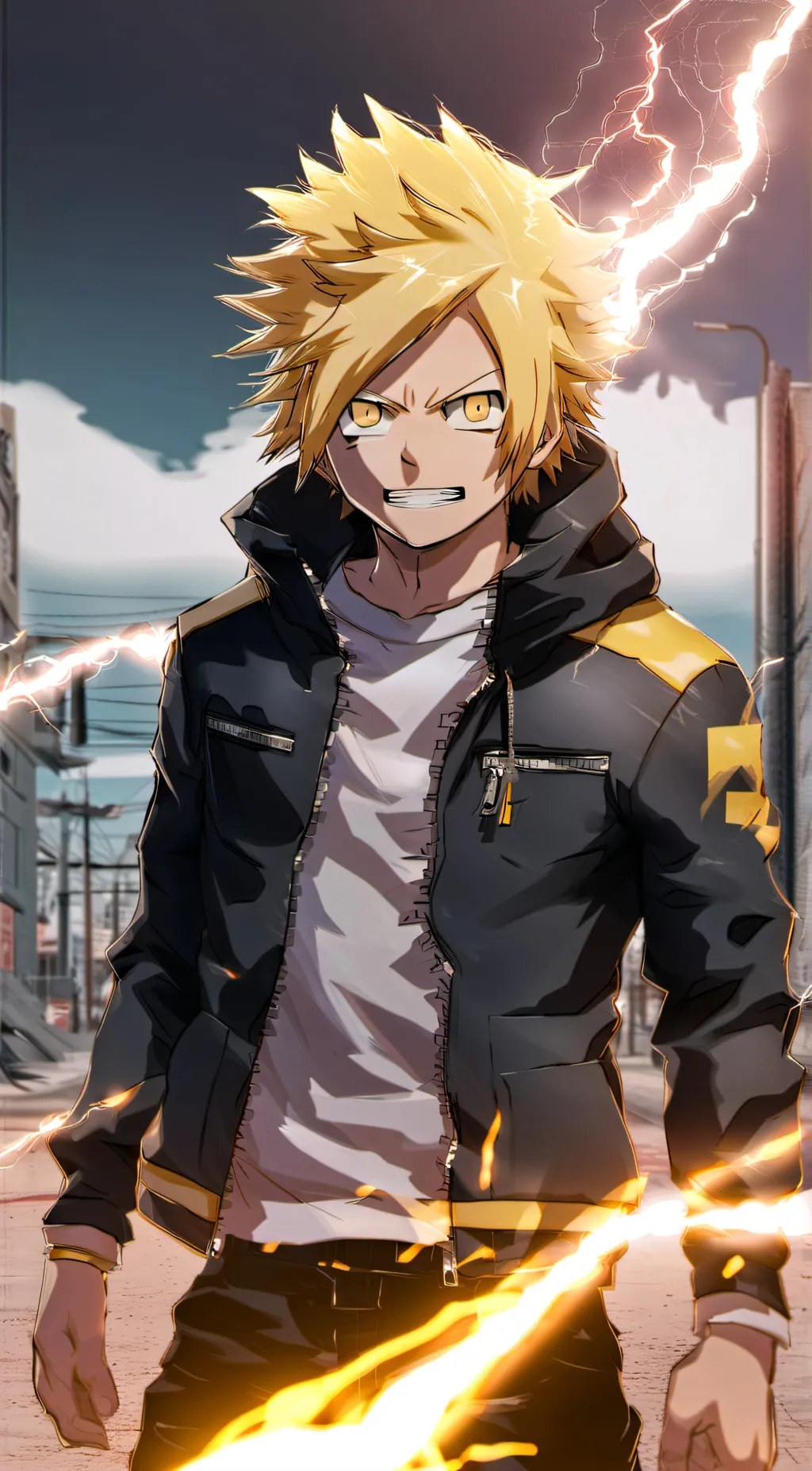ai character: denki kaminari  background