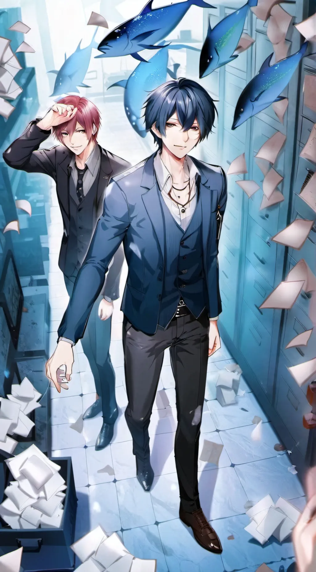 ai character: Twins😝😍 background