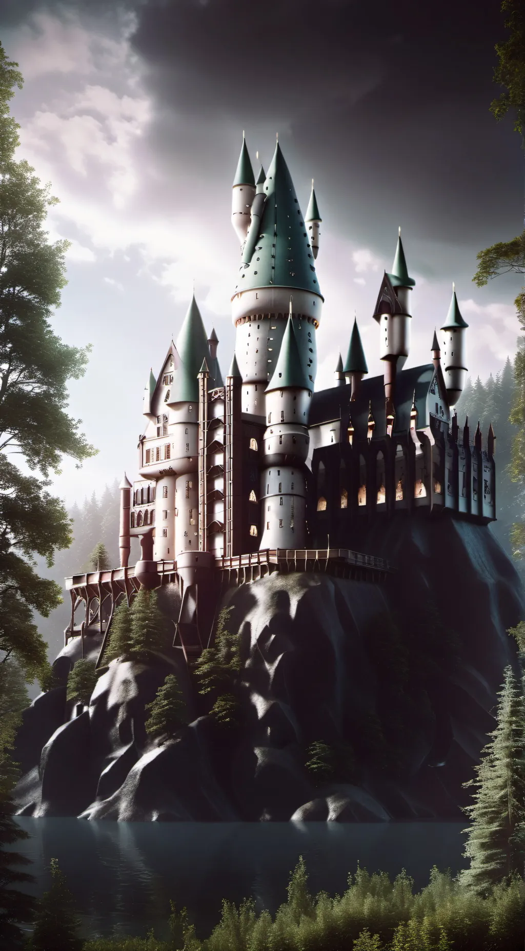 ai character: Hogwarts  background