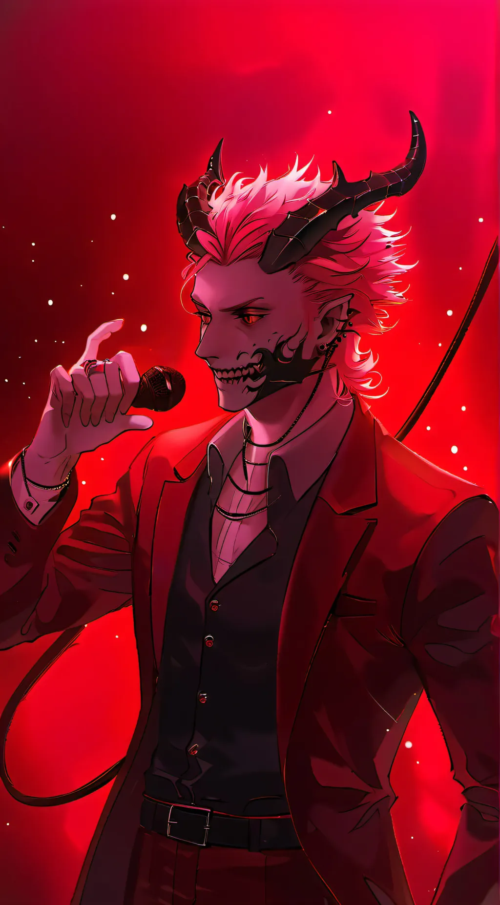 ai character: Alastor vs Vox background
