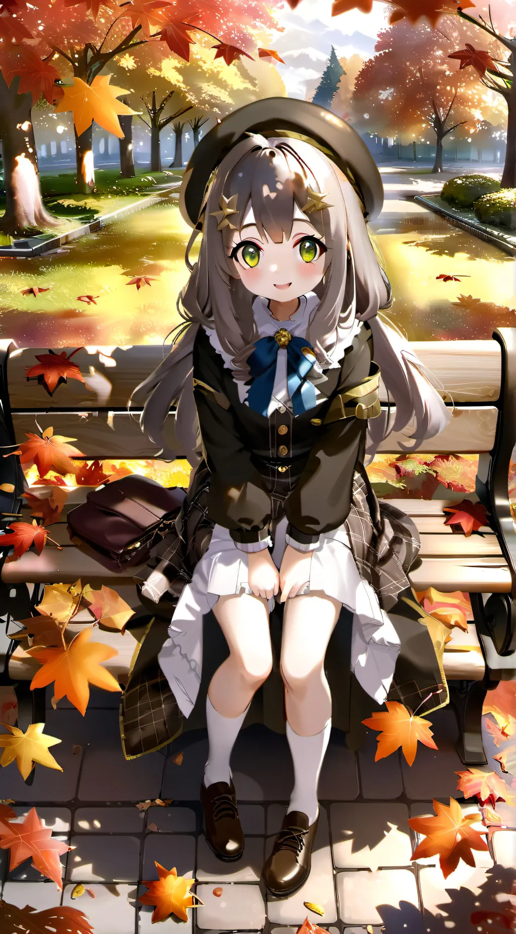 ai character: Autumn background