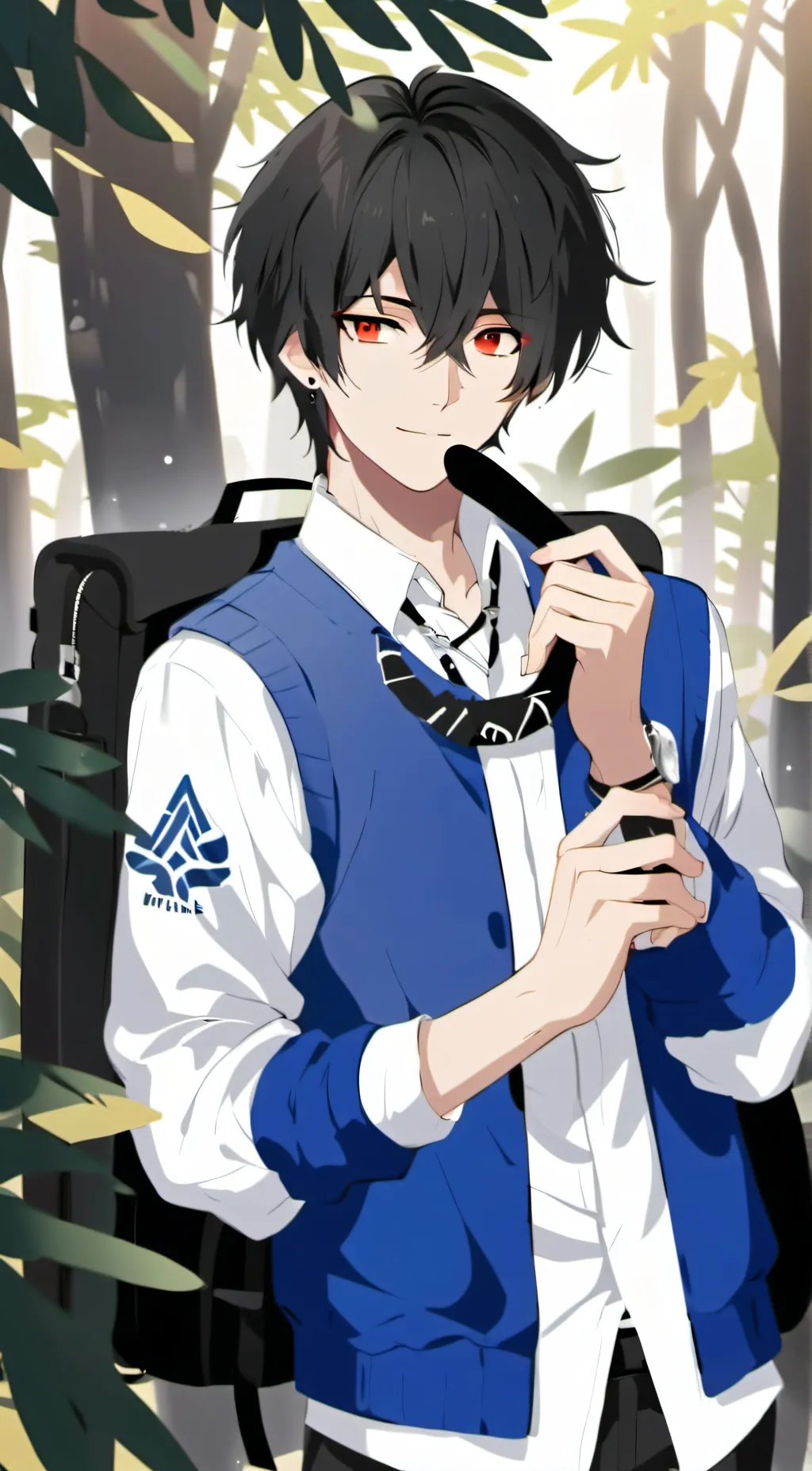 ai character: Ash  background
