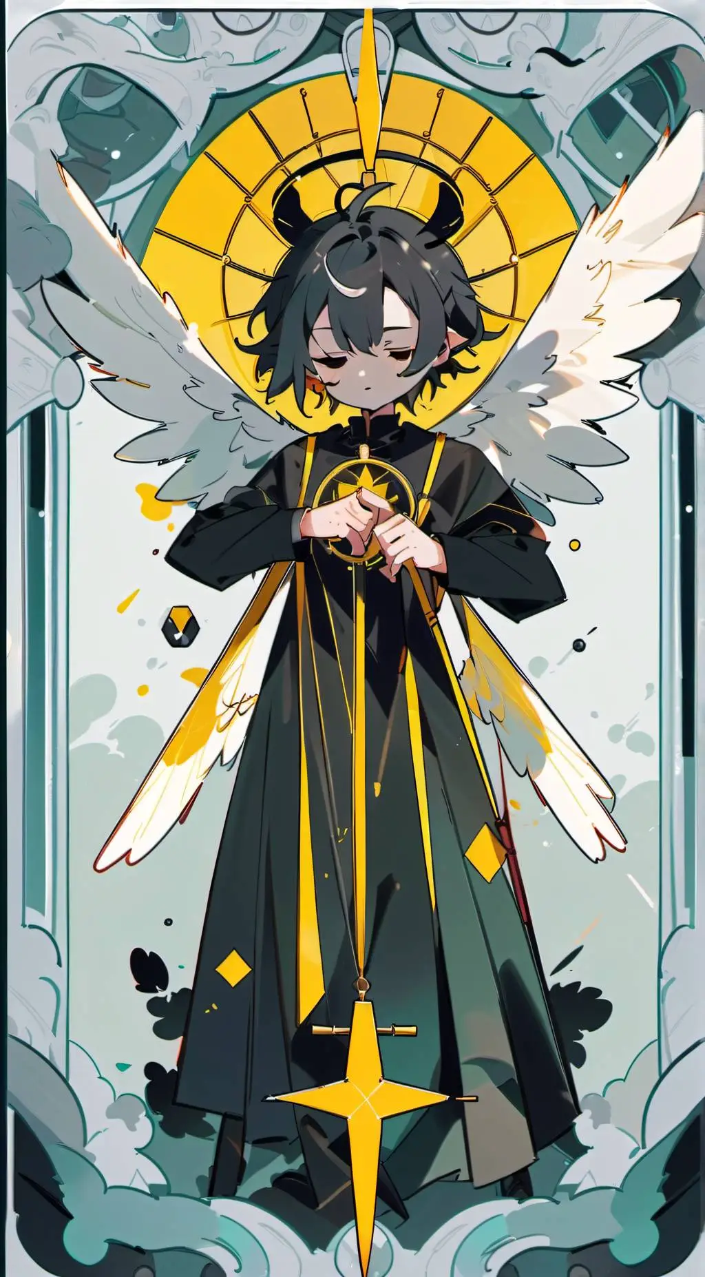 ai character: HH archangel  background