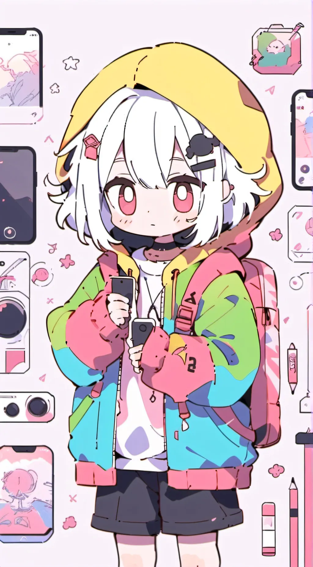 ai character: Rain background