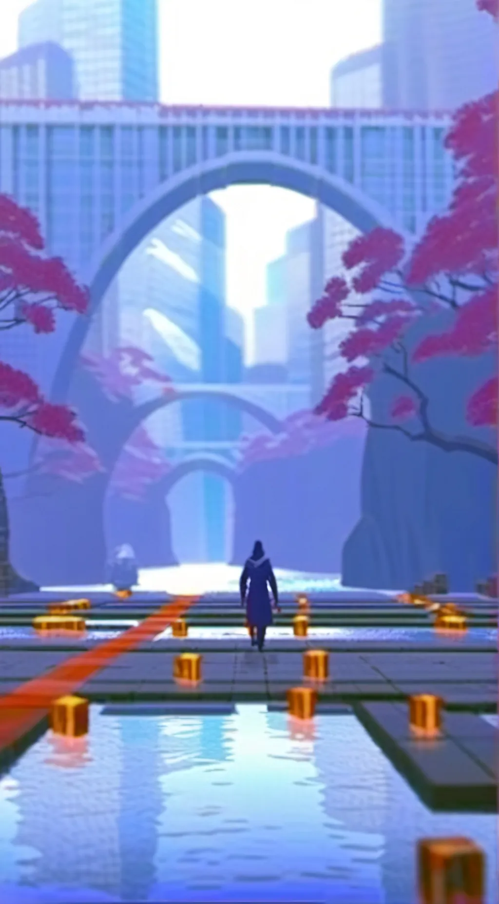 ai character: Fpe hallway  background
