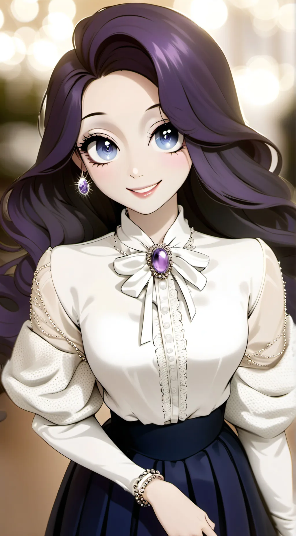 ai character: 🩵💎Rarity🩵💎 background