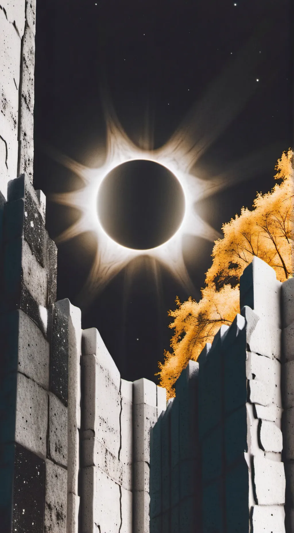 ai character: solar eclipse background