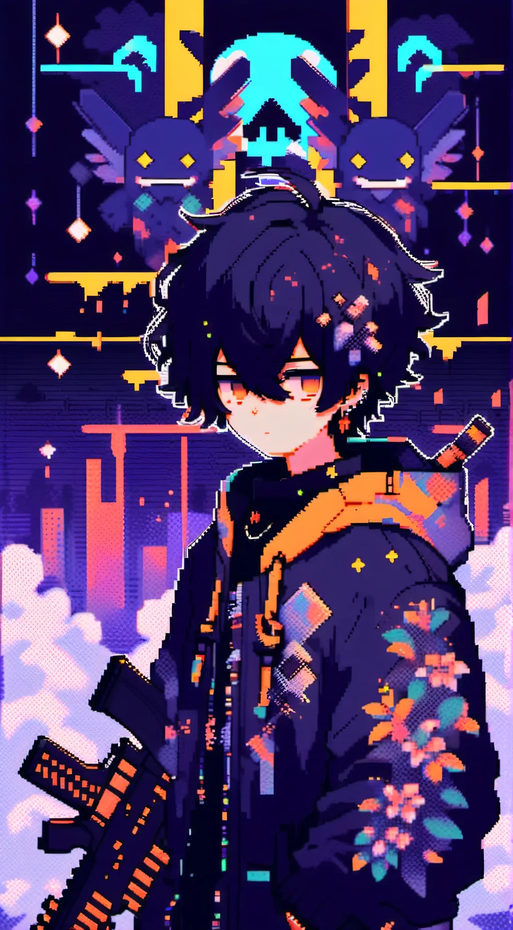 ai character: Aki (gun fiend) background