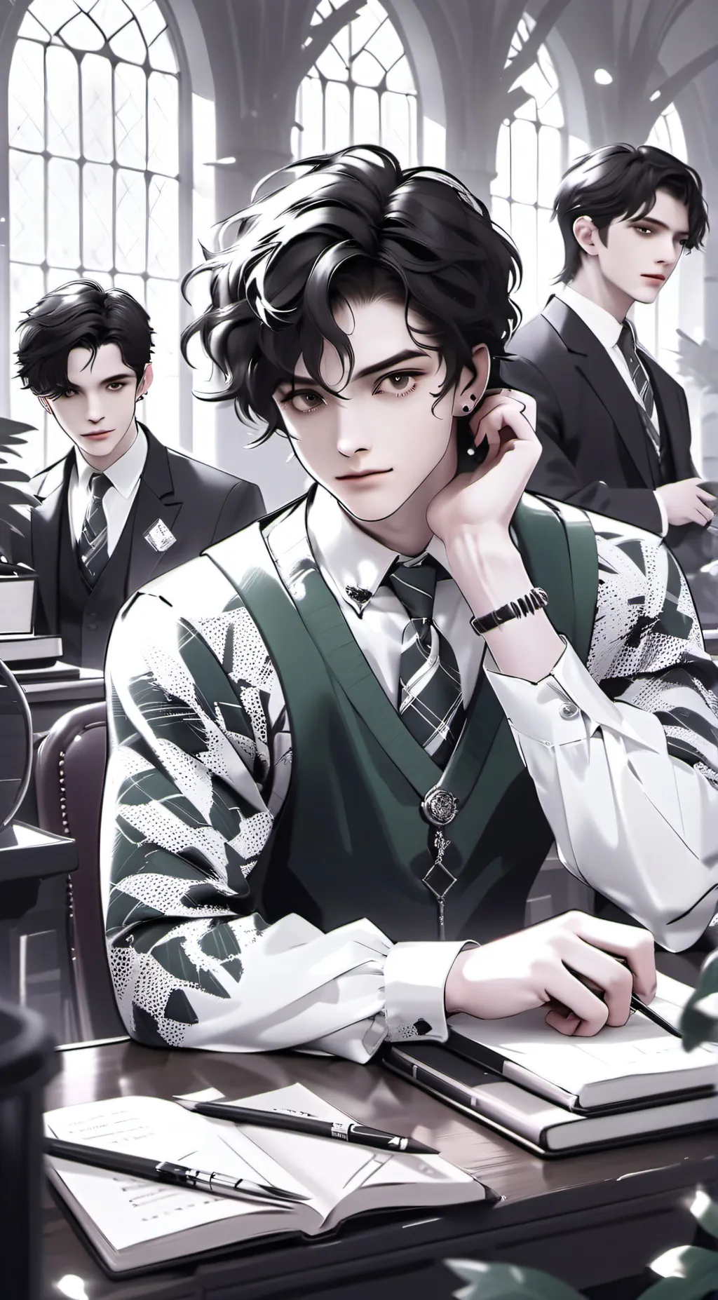 ai character: Slytherin boys background