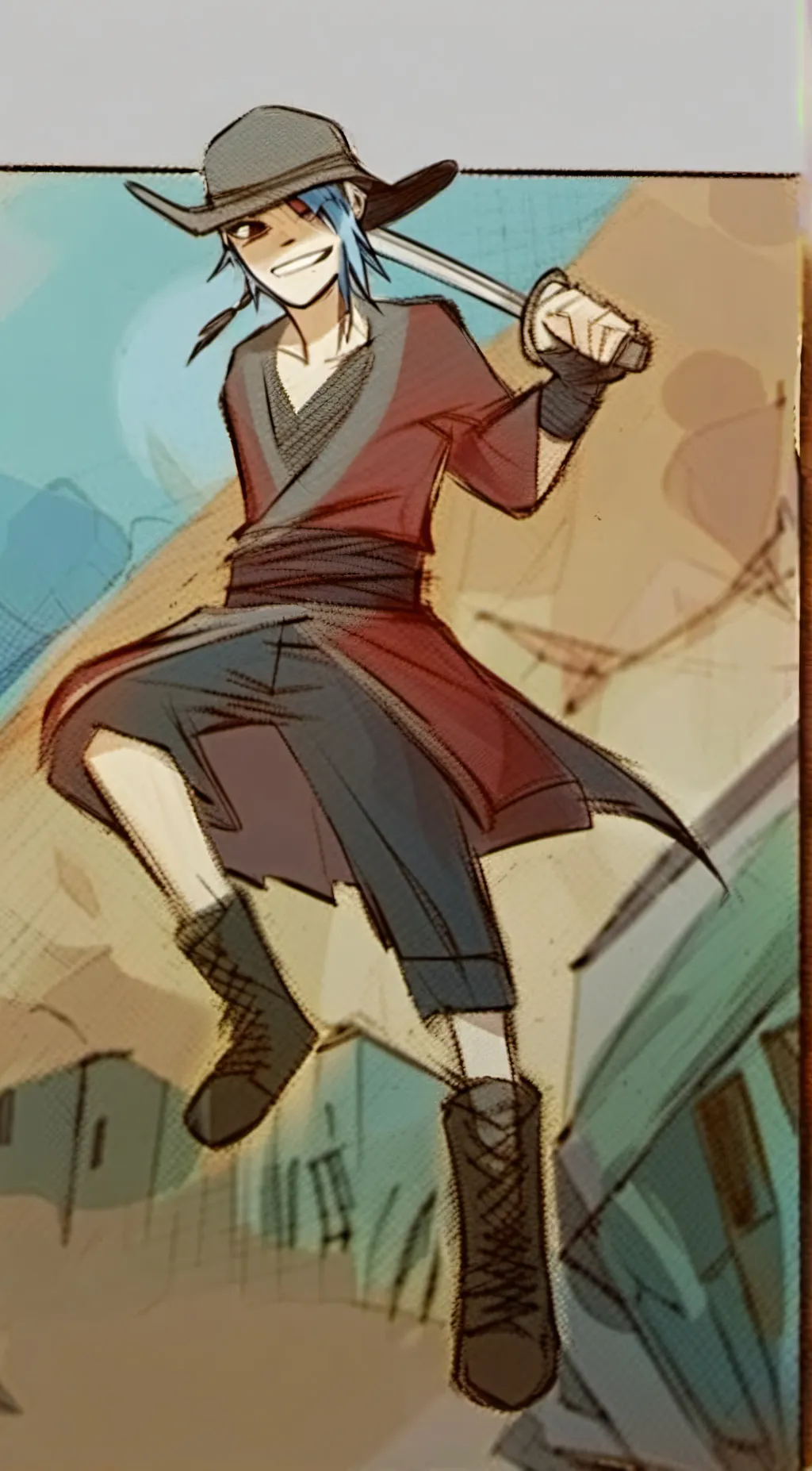 ai character: 2D background