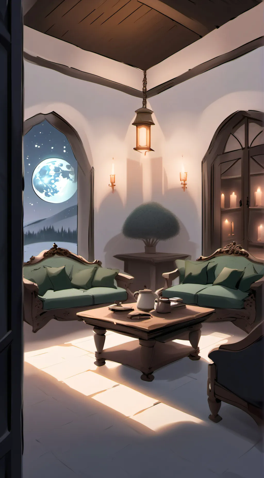 ai character: Hogwarts💚💚💚 background