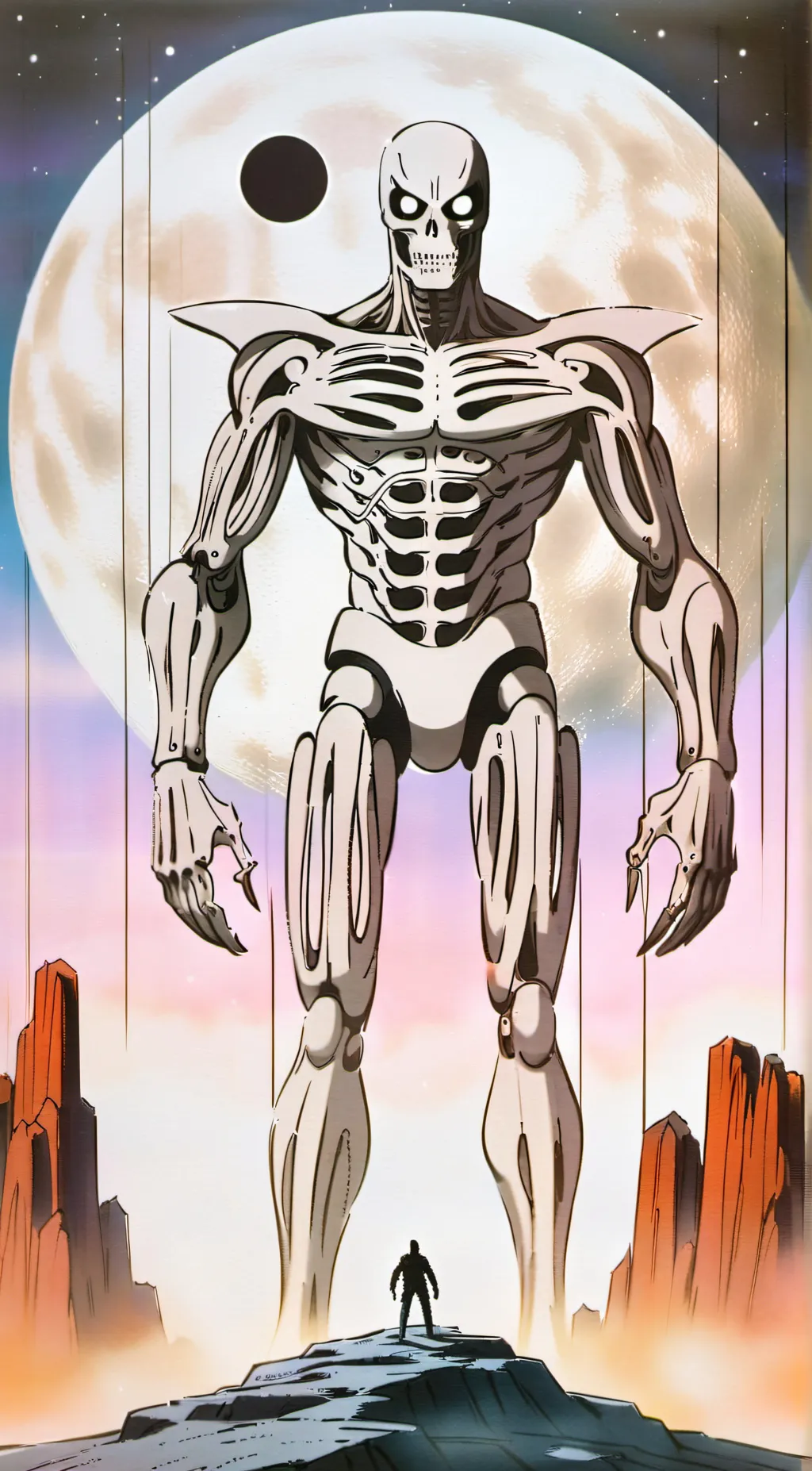 ai character: Nebula background