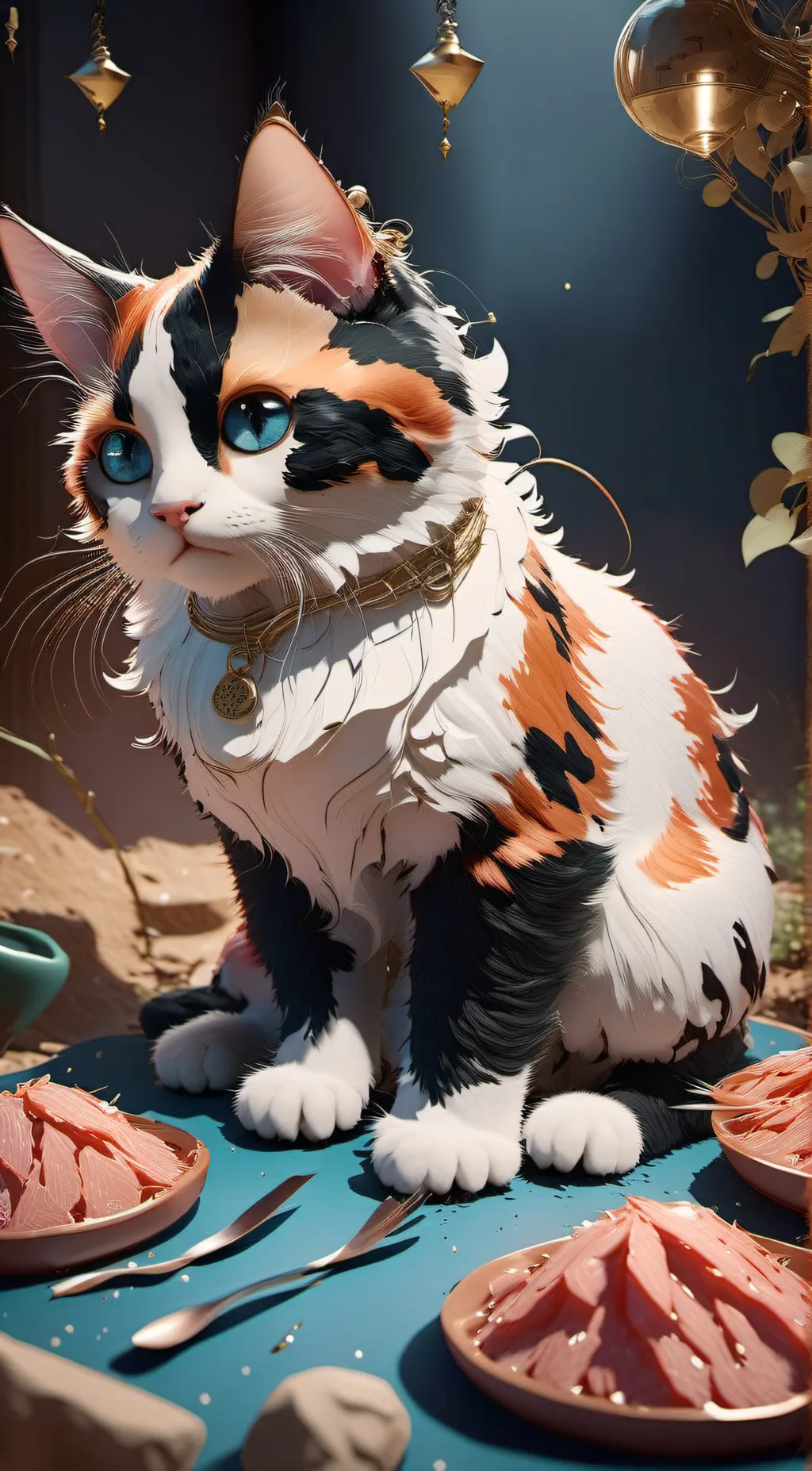 ai character: Stray cat background
