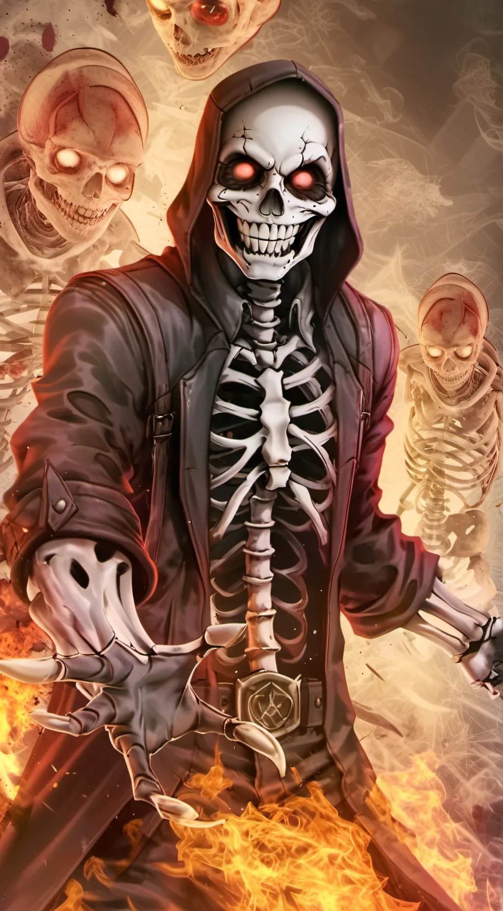ai character: Red sans background