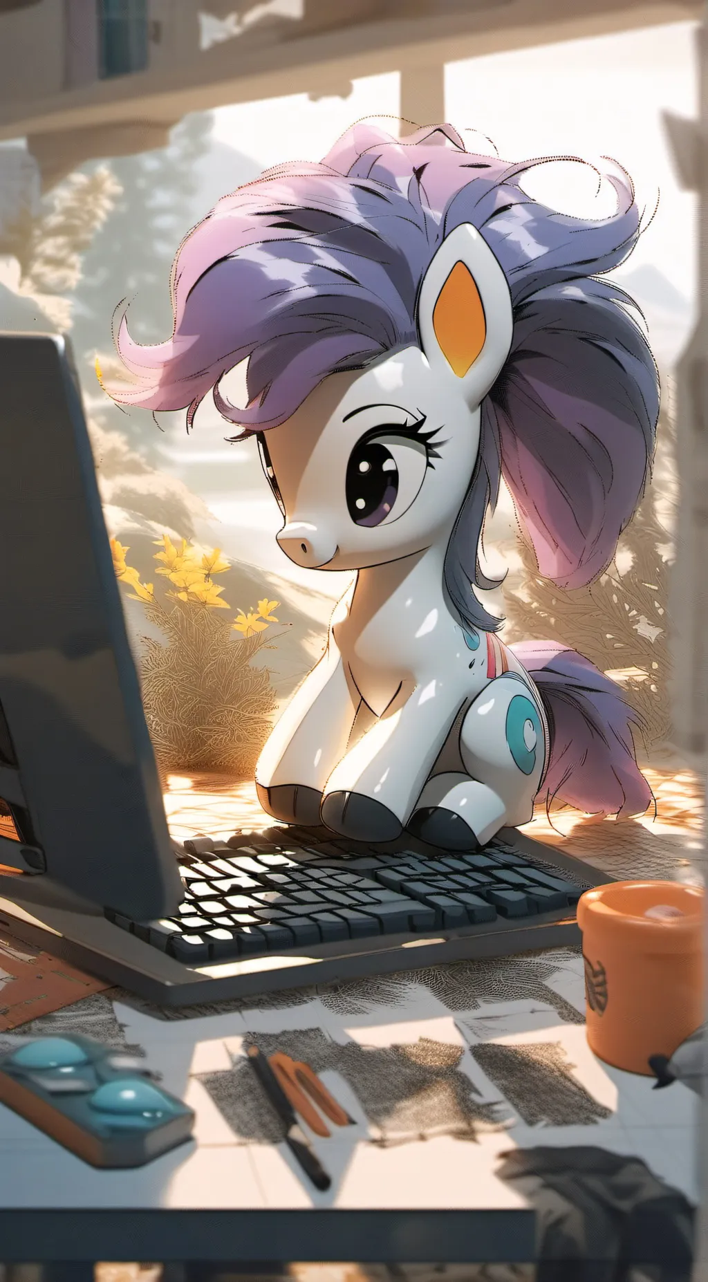 ai character: rarity background