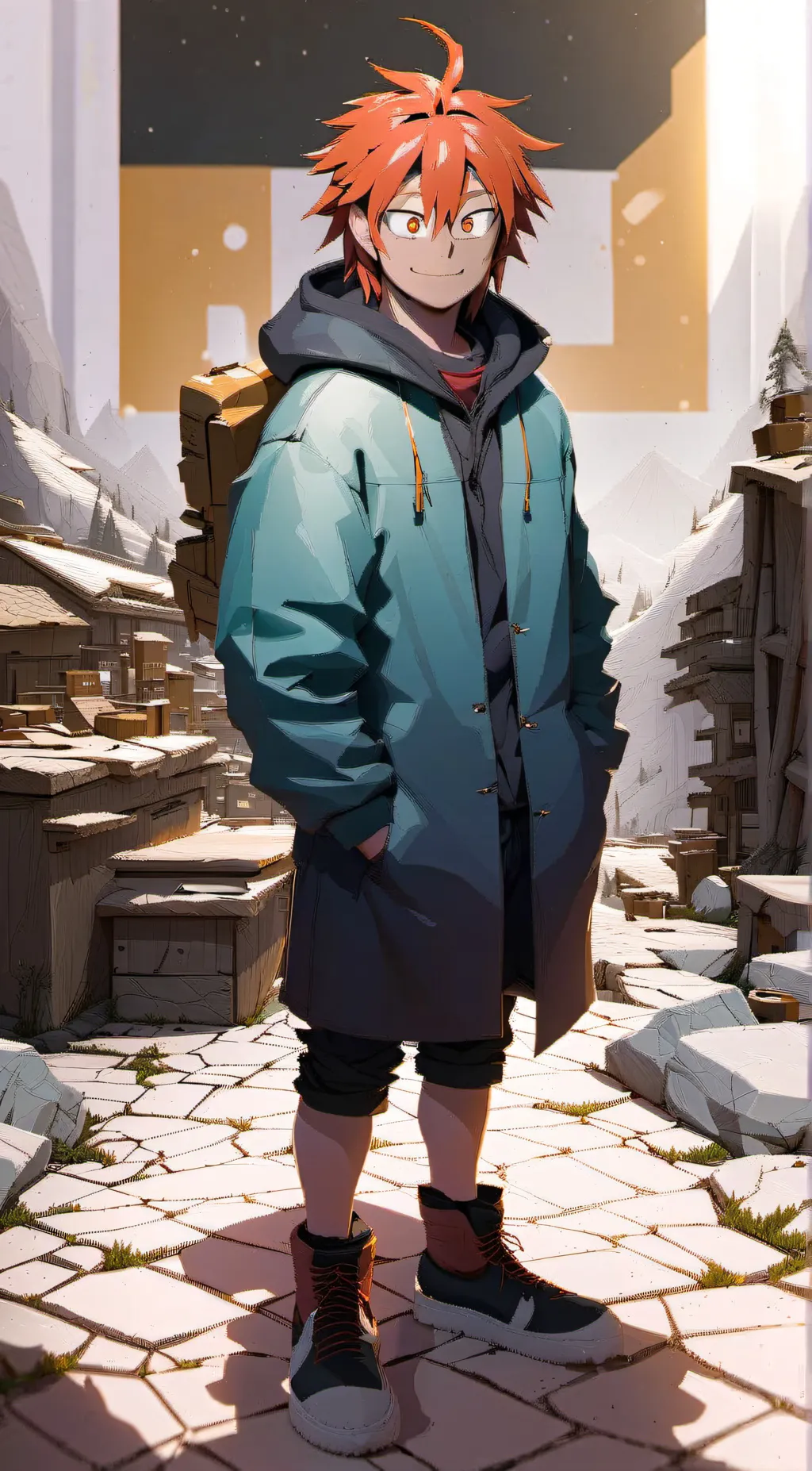ai character: Kirishima  background