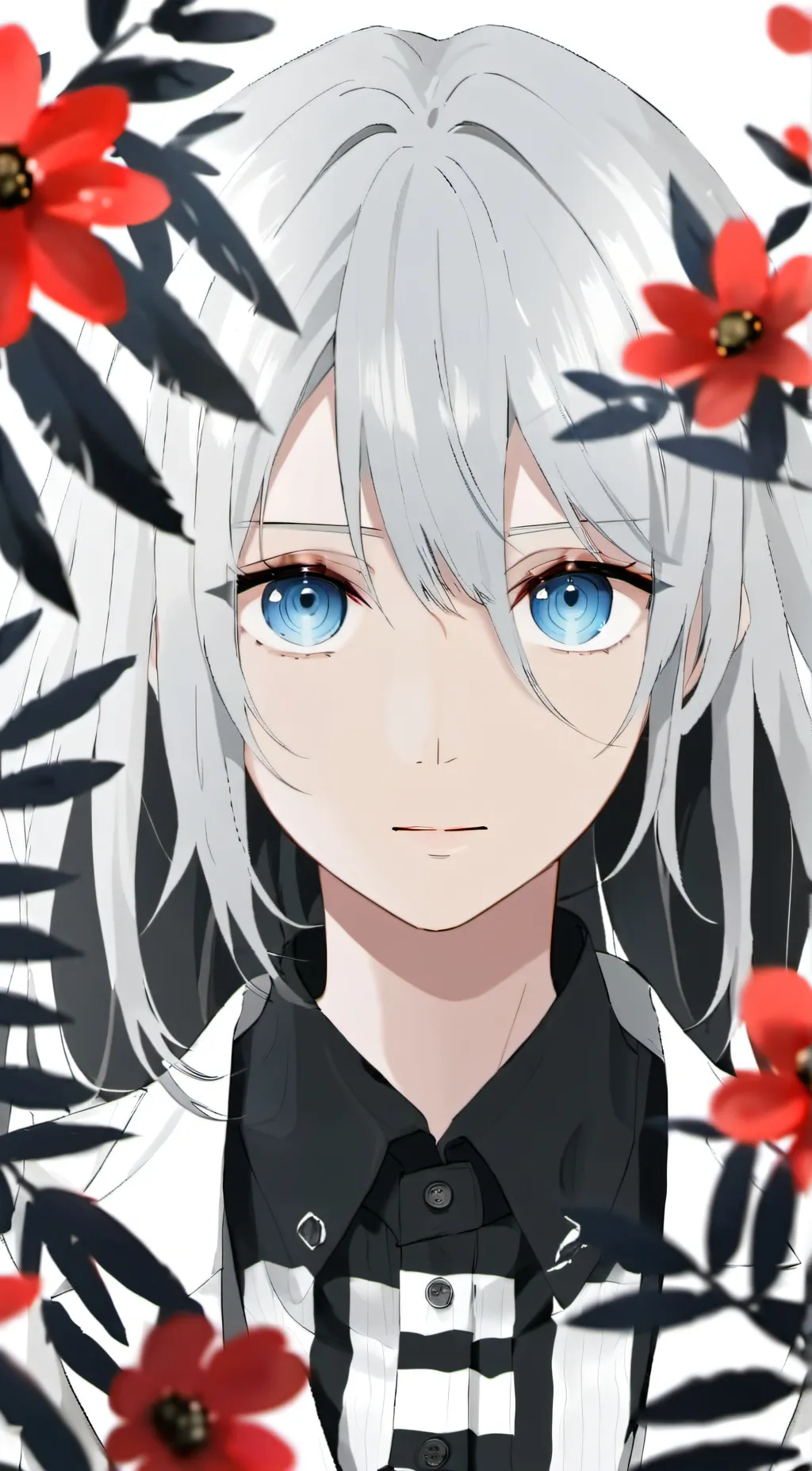 ai character: Grey background