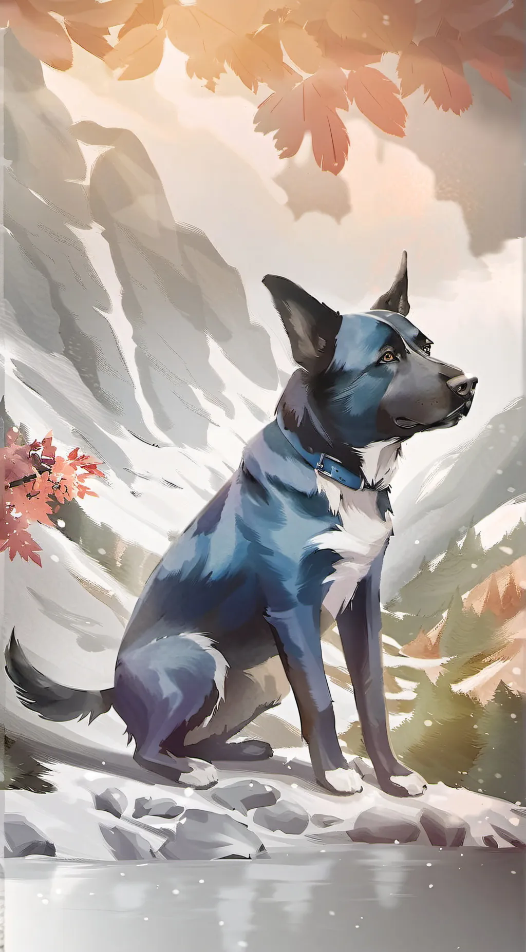 ai character: bluey background