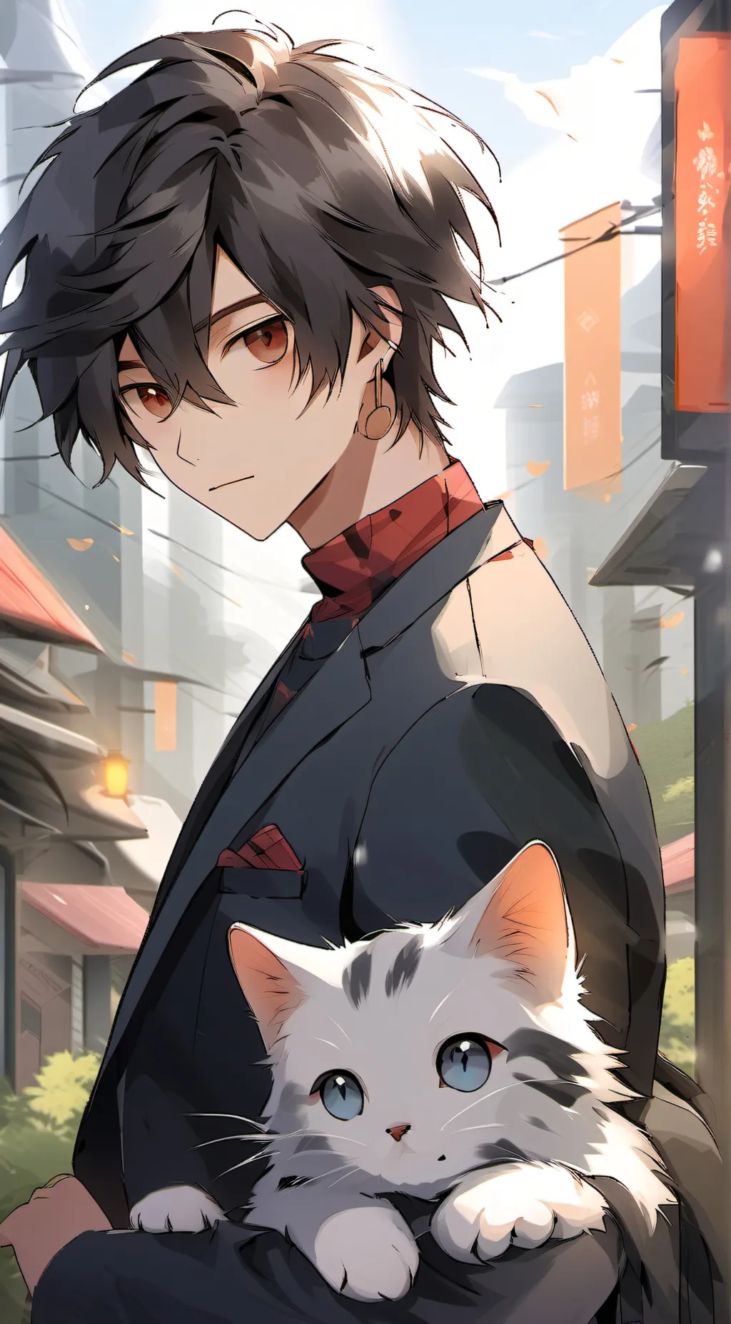 ai character: ur cat  background