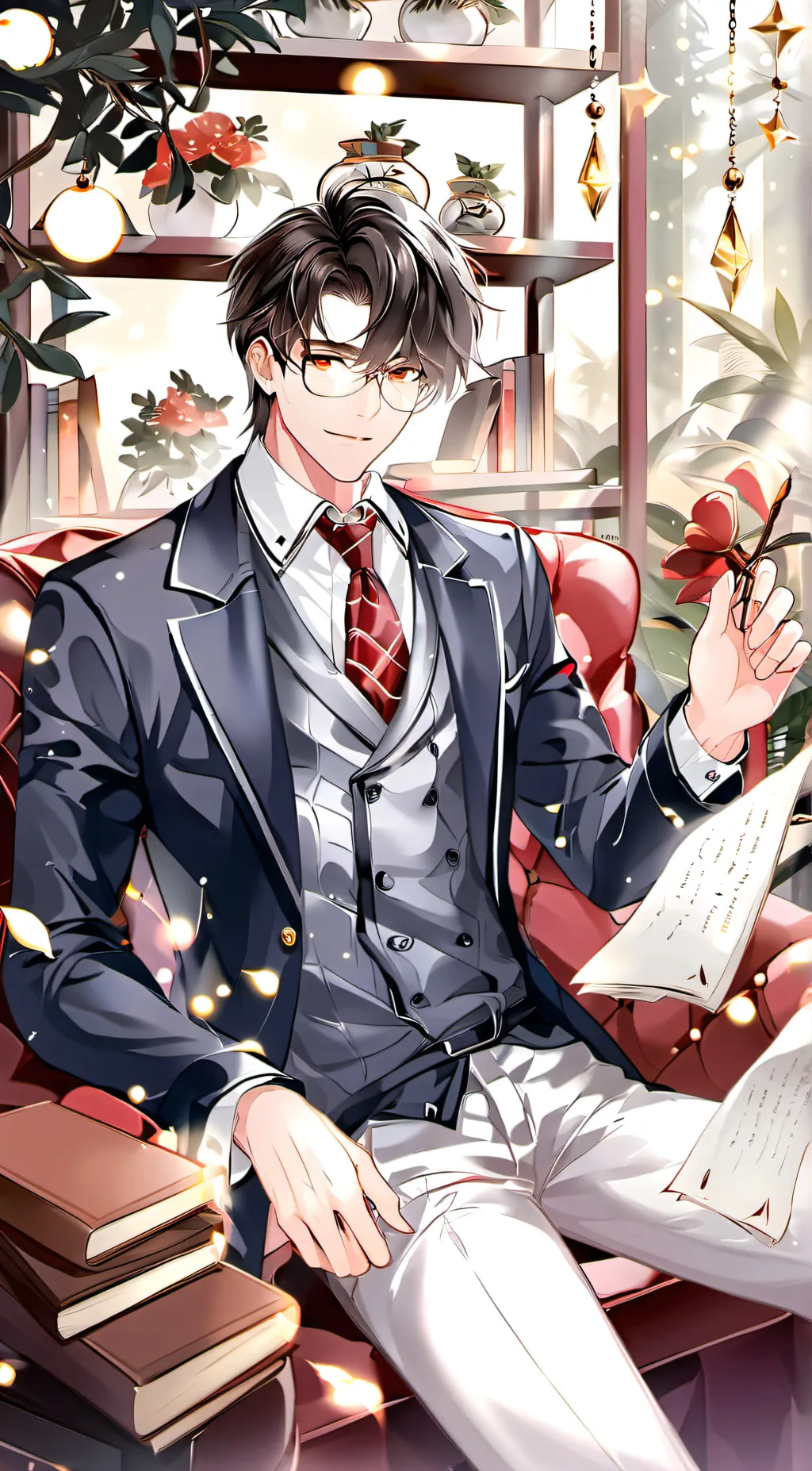 ai character: Leonardo  background