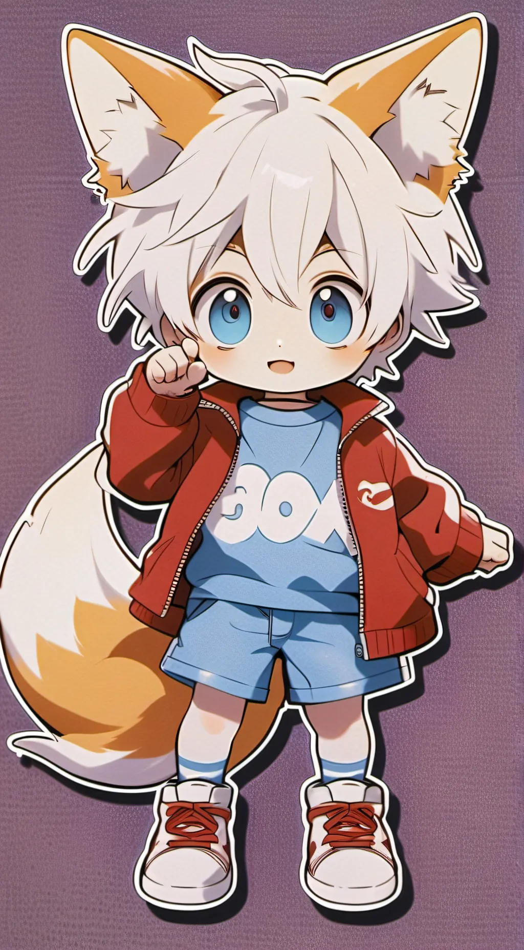 ai character: Tails (but a baby) background