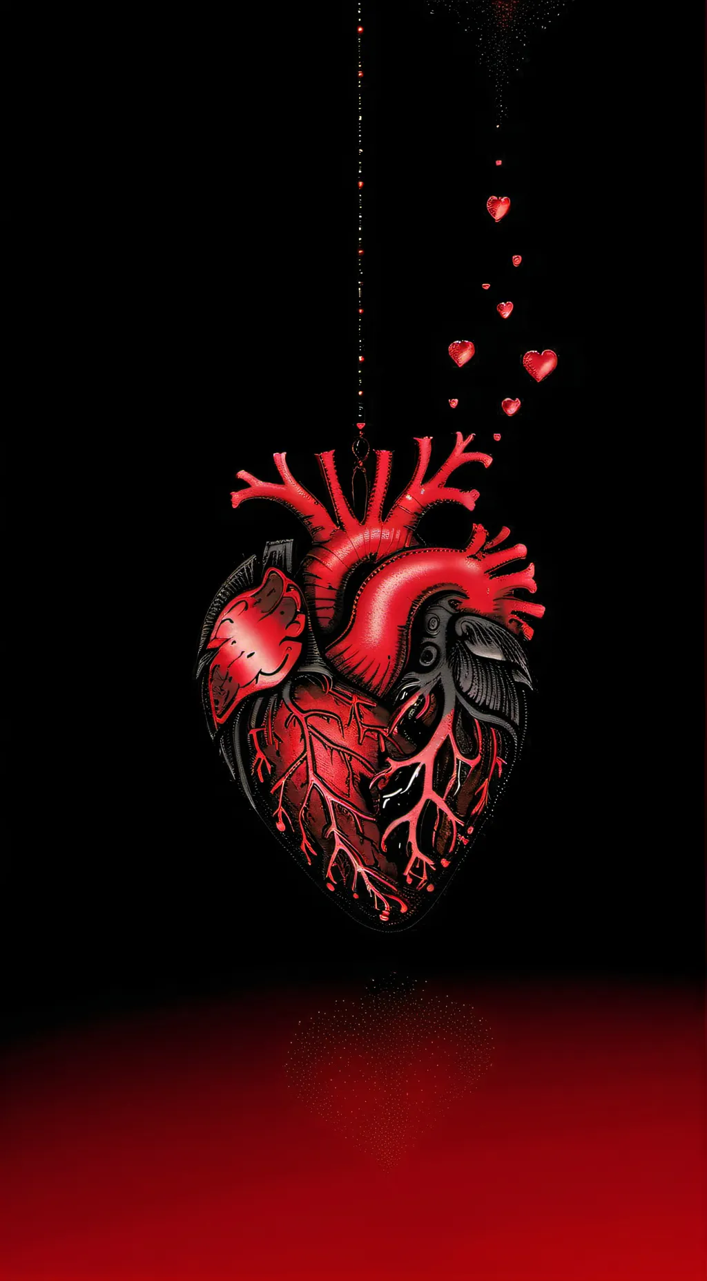 ai character: Heart to heart.... background