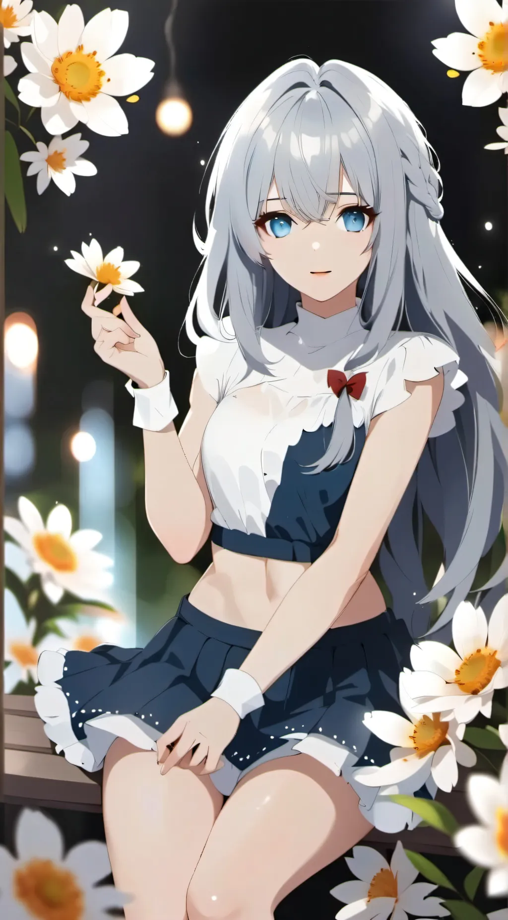 ai character: Snow background