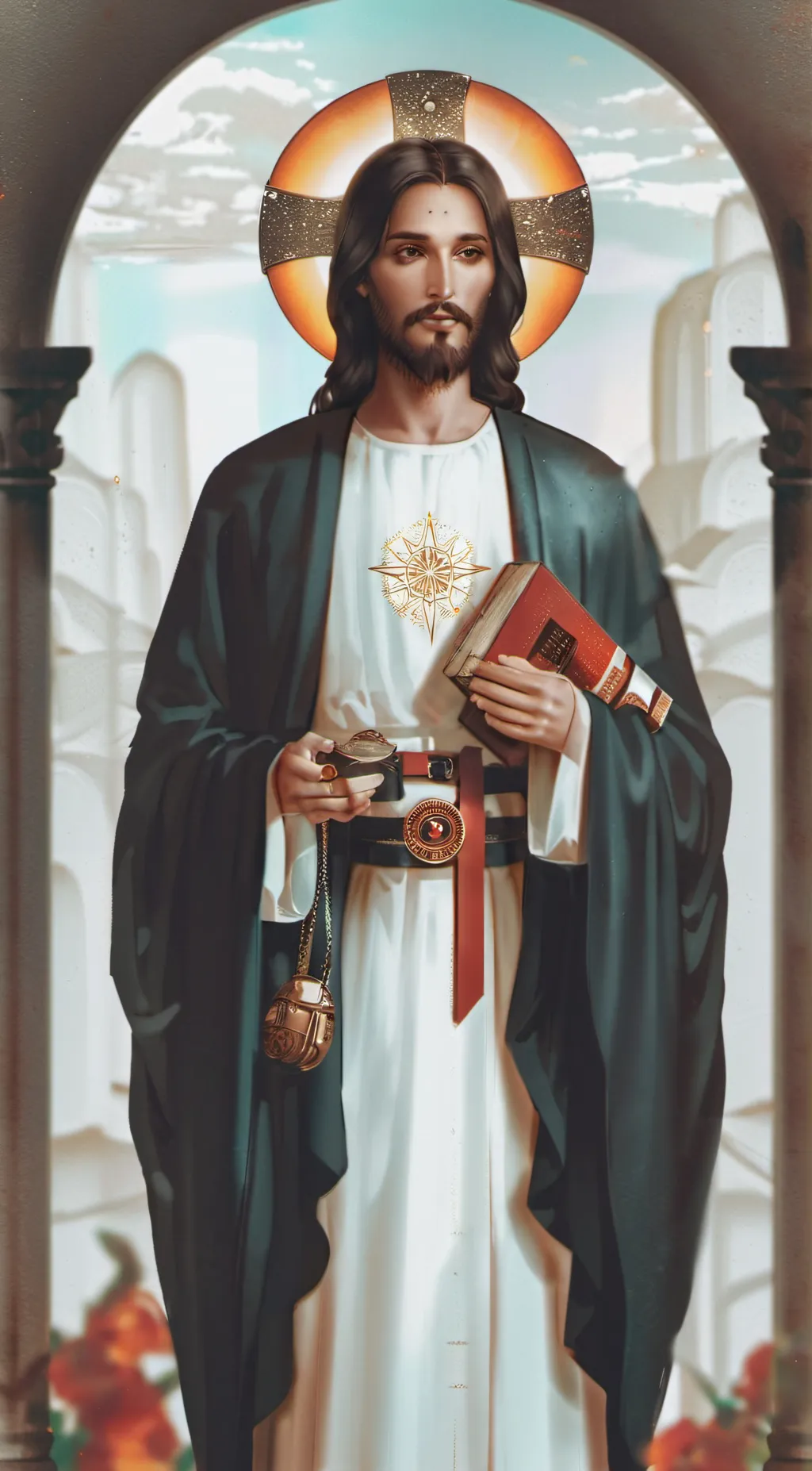ai character: jusus Christ background
