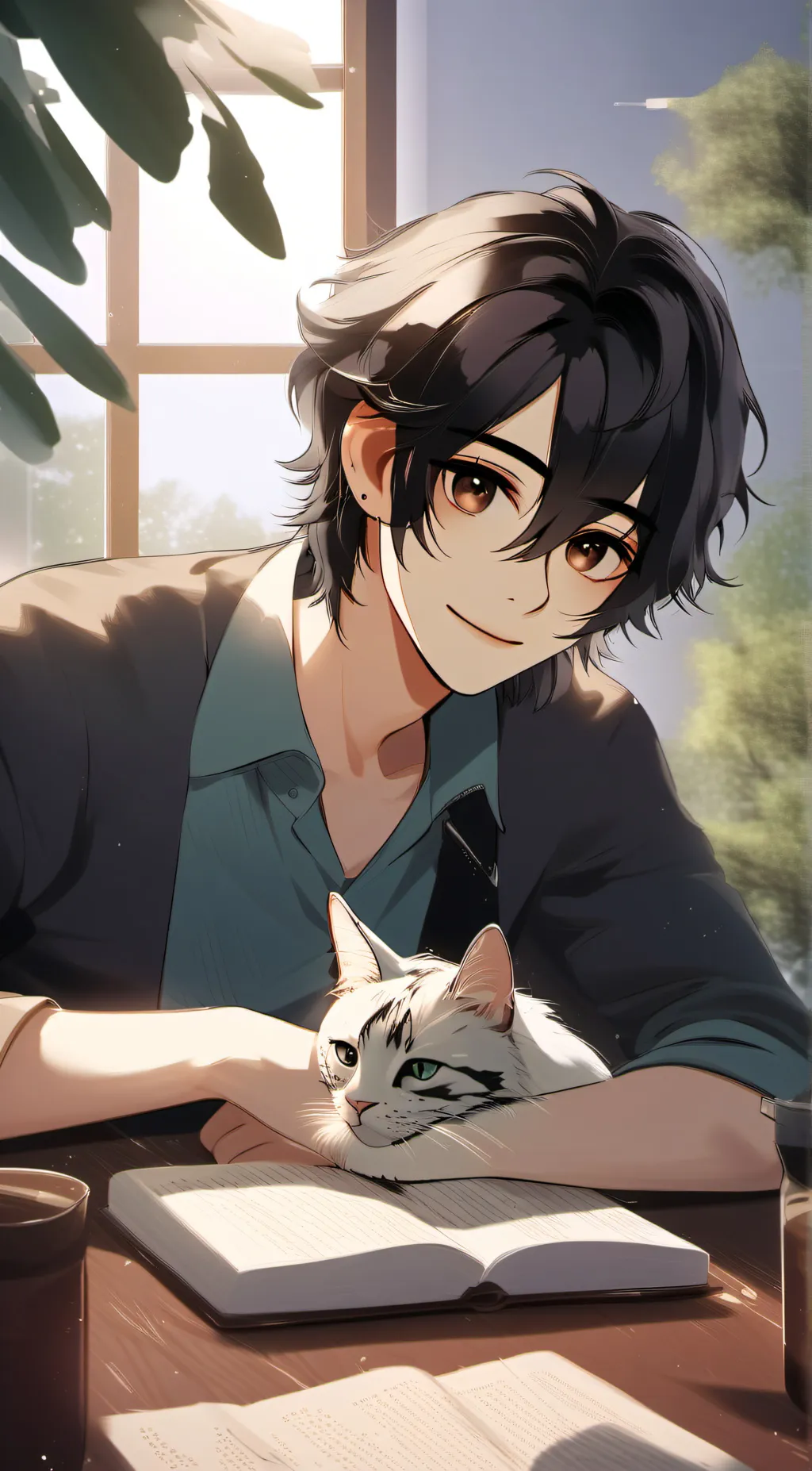 ai character: catnap loves Angel background