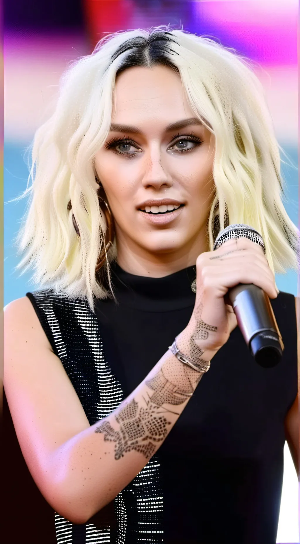 ai character: Miley Cyrus background