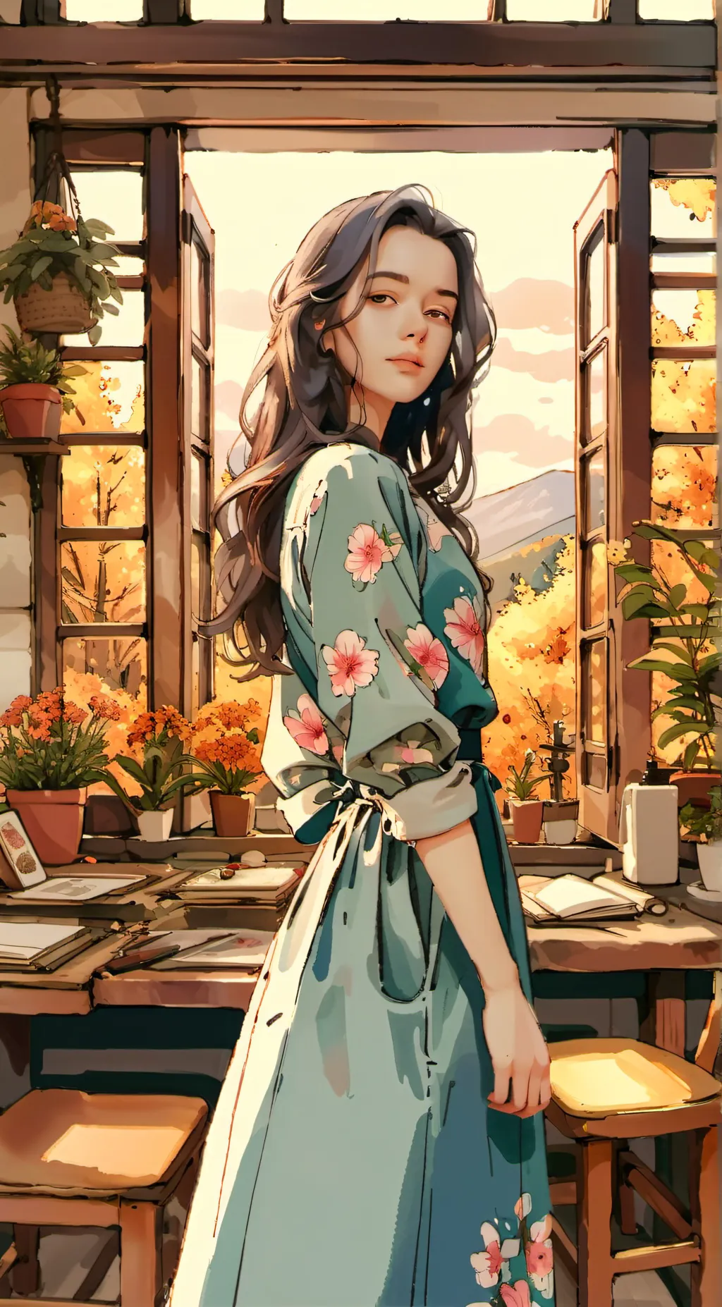 ai character: Maggie background