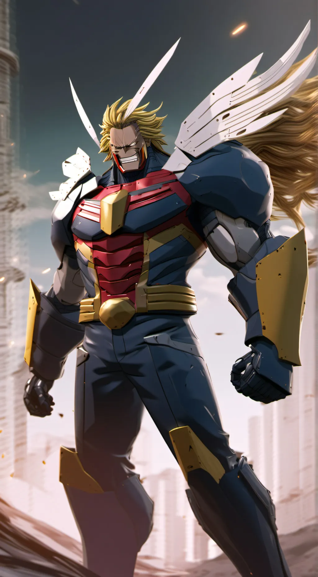ai character: All might! background